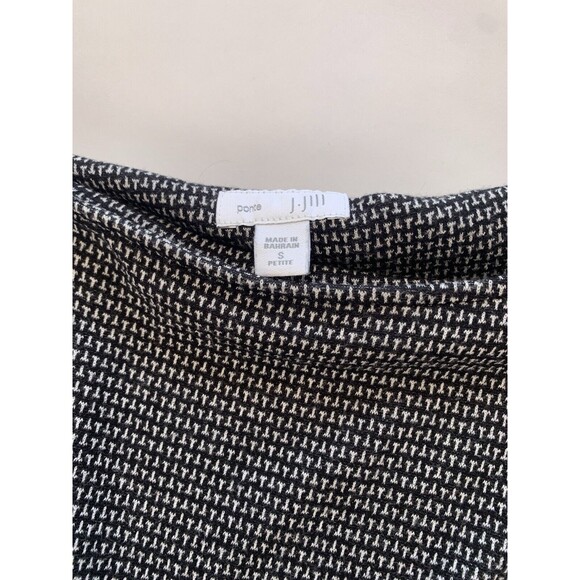 J Jill Dress Womens Small Black Ponte Knit 3/4 Sleeve Shift Knee Length - Picture 7 of 9